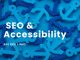Blog article featured image with text saying, Anchor Links - SEO and Accessibility. Background is blue featuring flat cut-out wooden anchors scattered across the image in different directions, in a further two shades of blue.