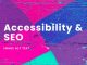 Accessibility and SEO - Image Alt Text - blog featured image painted wall with pink, purple and shades of blue